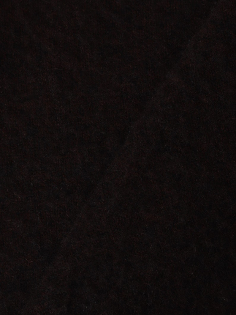 ブラッシュド カシミア ミドルゲージ Vネック プルオーバー 詳細画像 brown 3