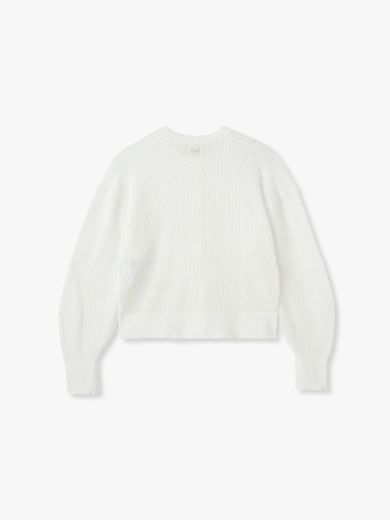 バナナスリーブ リブカーディガン 詳細画像 off white 1