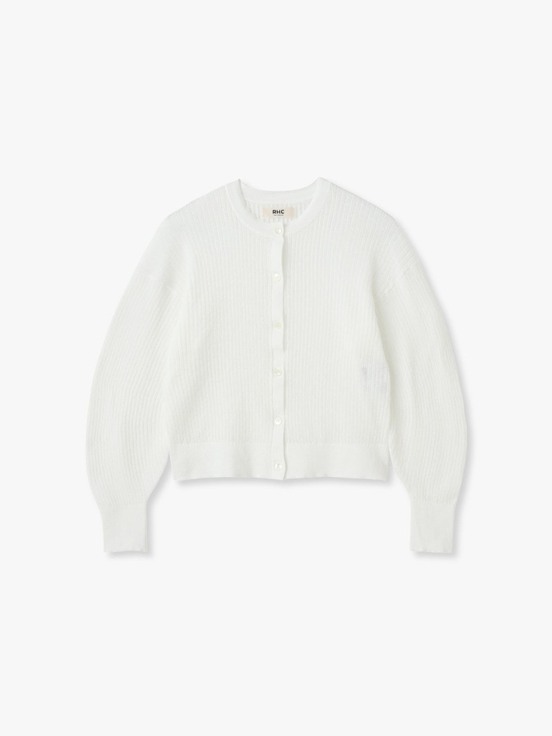 バナナスリーブ リブカーディガン 詳細画像 off white 4