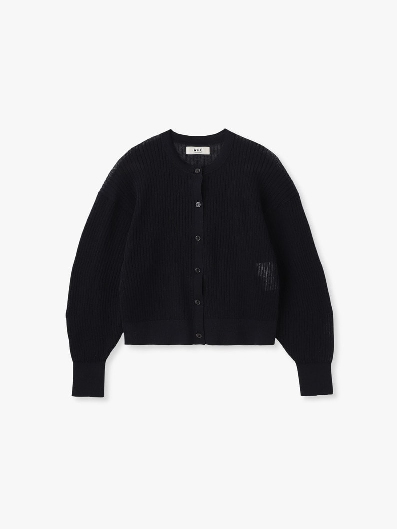 バナナスリーブ リブカーディガン 詳細画像 navy 4