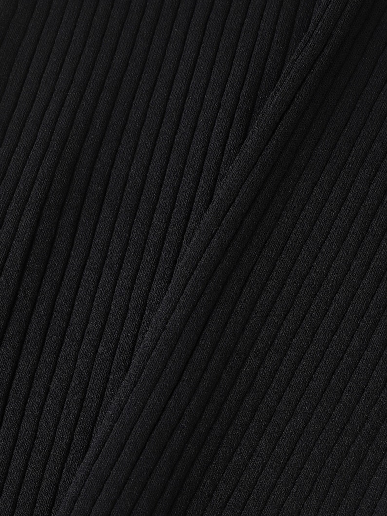ワイドリブ ポロ ニット トップ 詳細画像 ivory 4