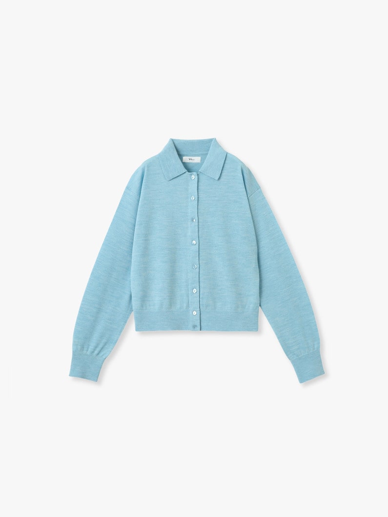 ウォッシャブル ニット カーディガン 詳細画像 light blue 1
