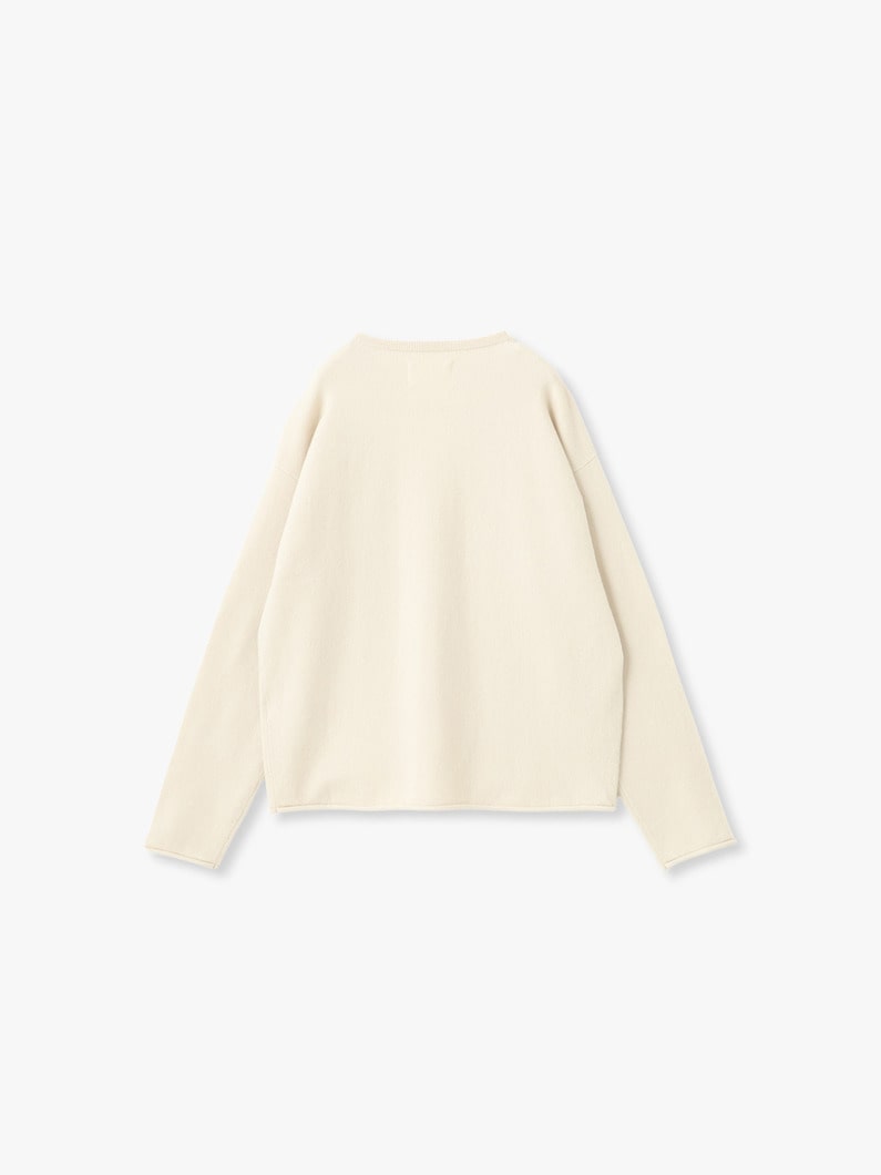 パオロ カシミアナイロン ニットトップ 詳細画像 white 1