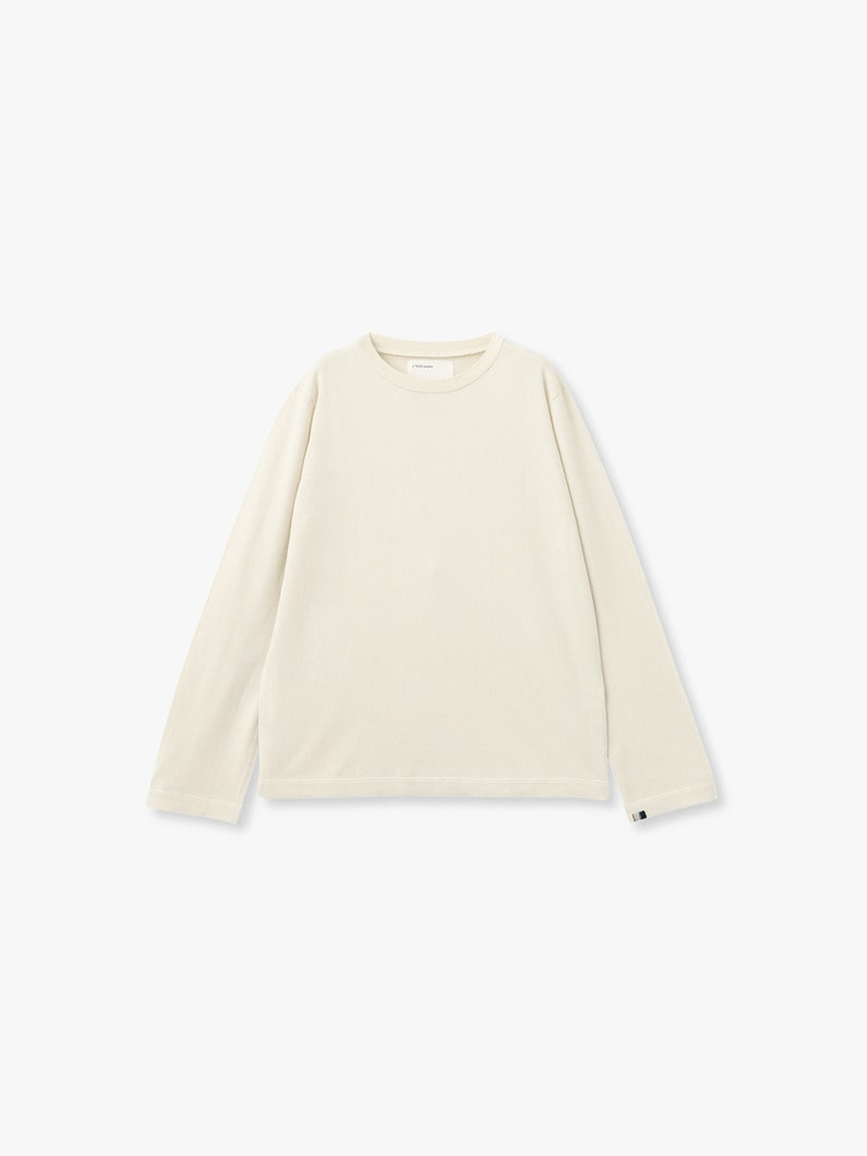 ジョーンズ コットンカシミア ロングスリーブ ティー 詳細画像 white