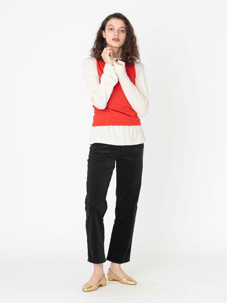 ジョーンズ コットンカシミア ロングスリーブ ティー 詳細画像 white 4