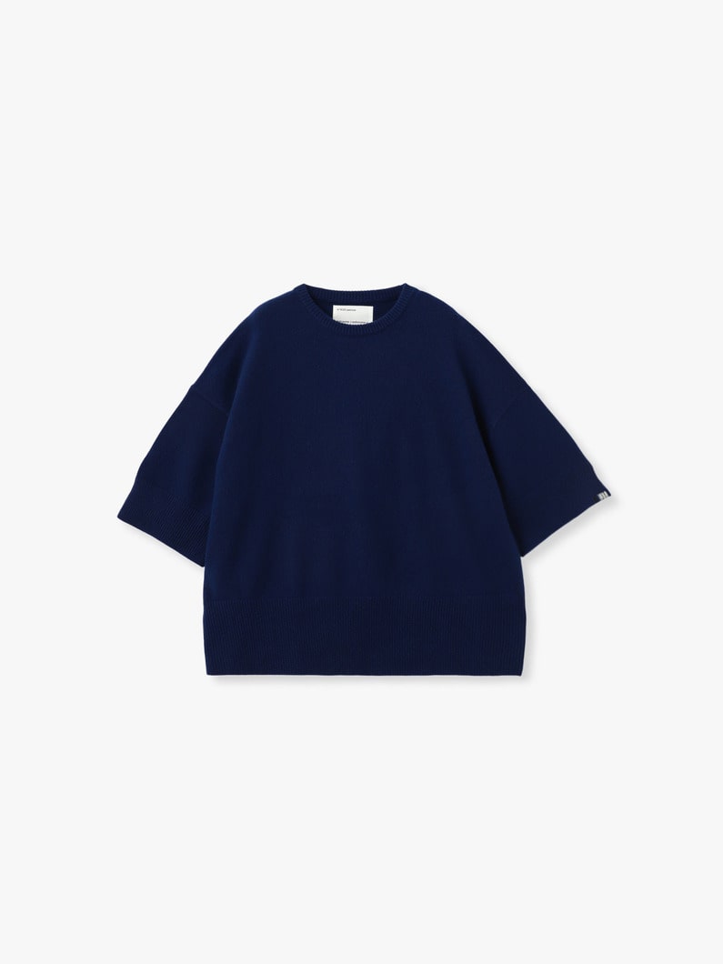 サッシ― カシミア ニットトップ 詳細画像 navy