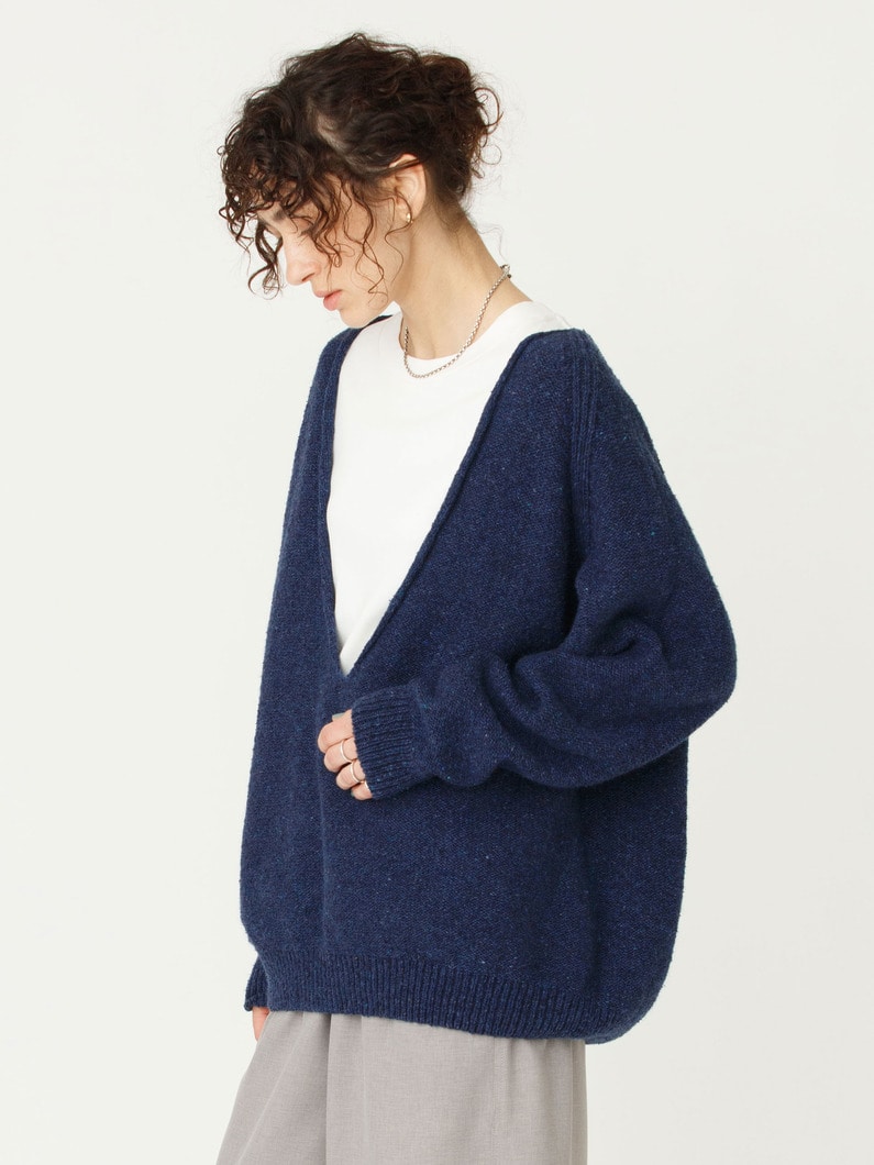 ソア Vネック ニットプルオーバー 詳細画像 navy 2