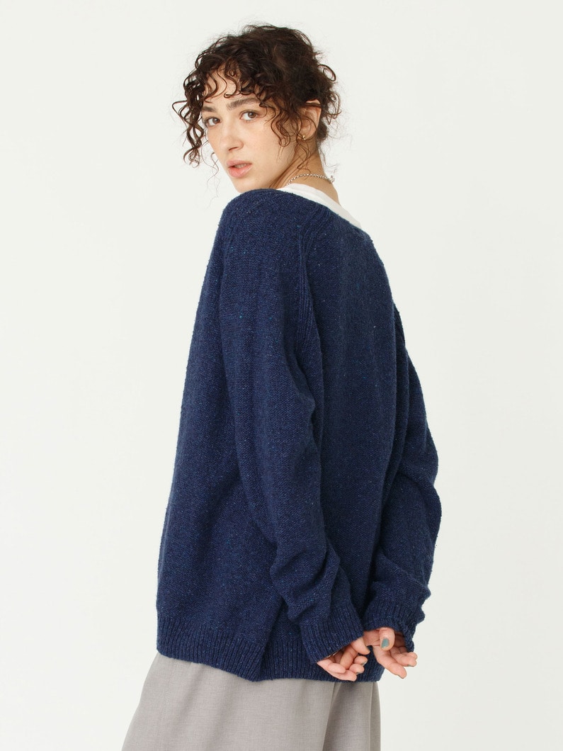 ソア Vネック ニットプルオーバー 詳細画像 navy 3