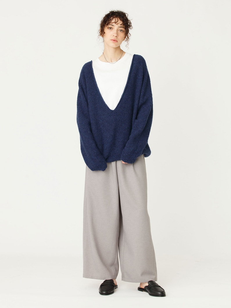ソア Vネック ニットプルオーバー 詳細画像 navy 4