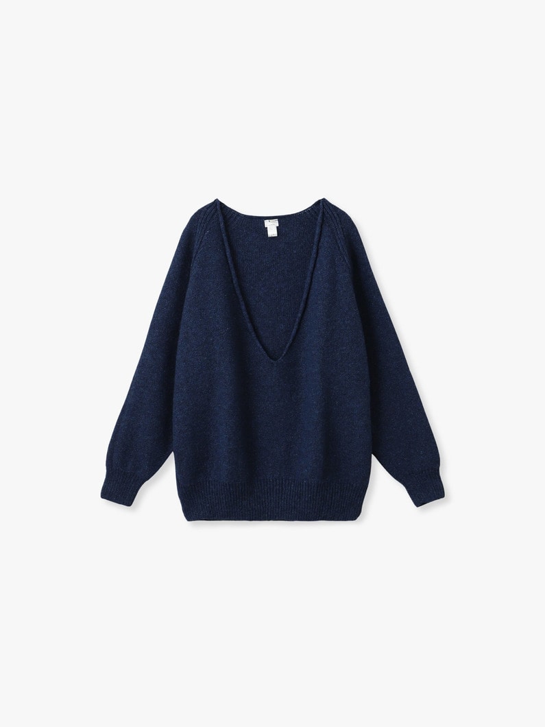 ソア Vネック ニットプルオーバー 詳細画像 navy 5