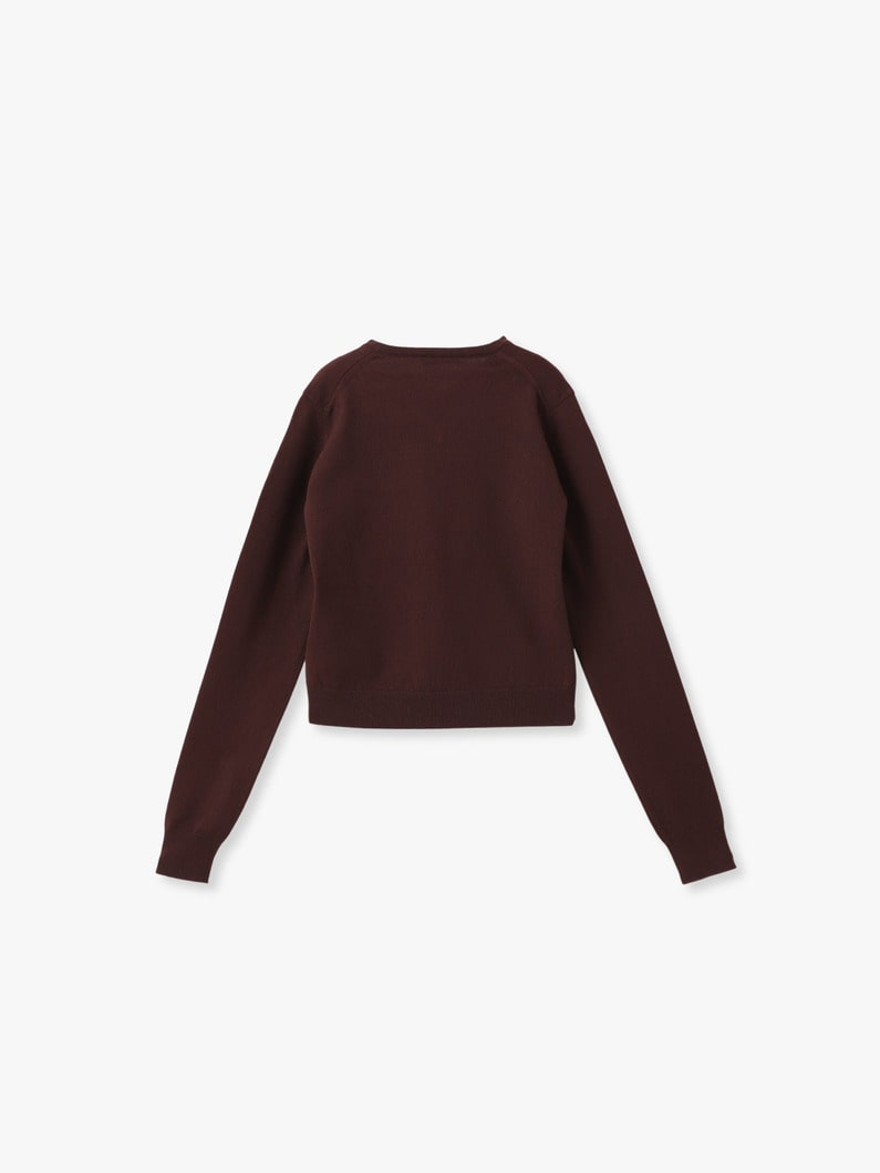 ハイツイスト ウール Vネック ニット プルオーバー 詳細画像 brown 1
