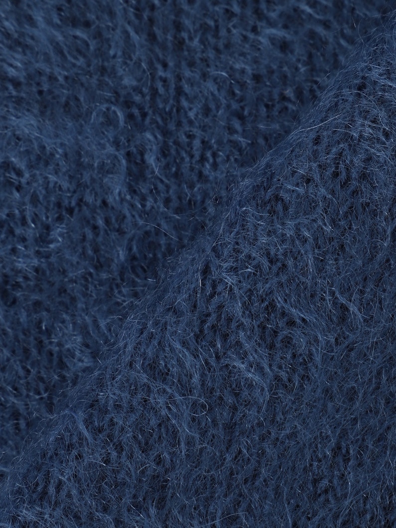 ブラッシュド スーパーキッドモヘア ニット プルオーバー 詳細画像 navy 3