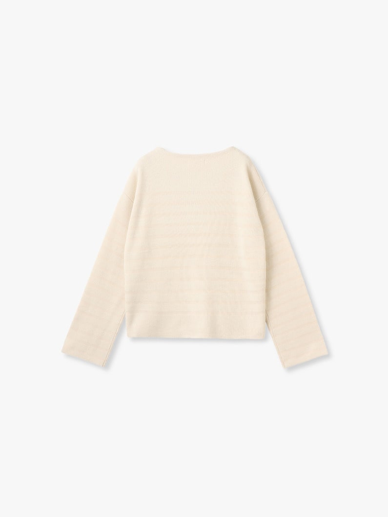 シルク バスク ニット トップ 詳細画像 ivory 1