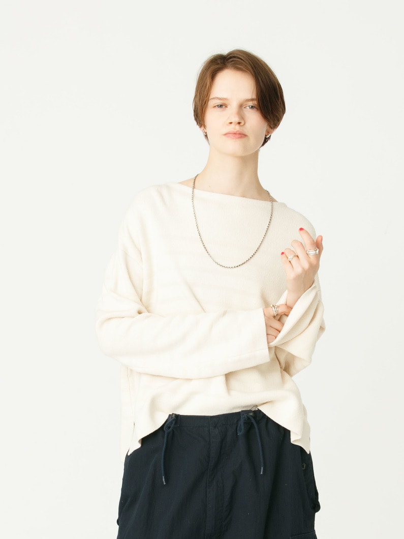 シルク バスク ニット トップ 詳細画像 ivory 1