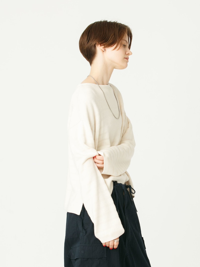 シルク バスク ニット トップ 詳細画像 ivory 2