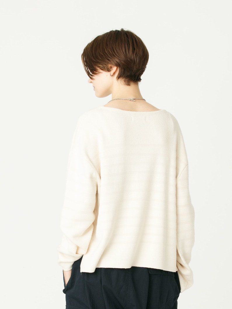 シルク バスク ニット トップ 詳細画像 ivory 3