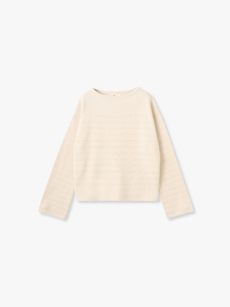 シルク バスク ニット トップ 詳細画像 ivory 5