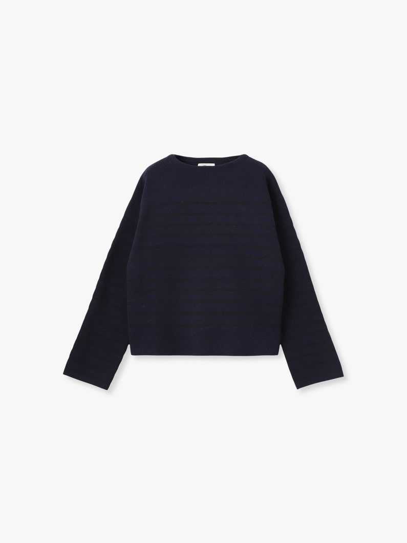 シルク バスク ニット トップ 詳細画像 navy