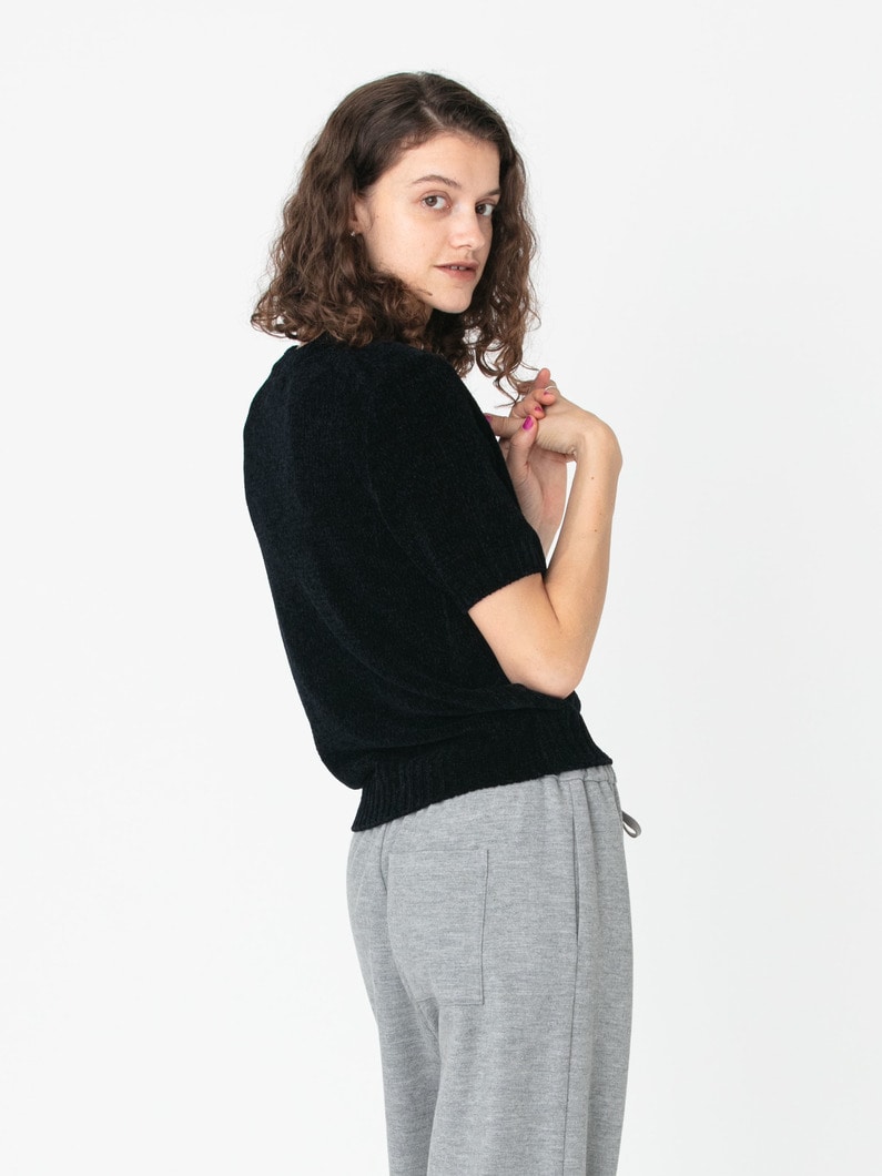 シルク モール ニット トップ 詳細画像 navy 2
