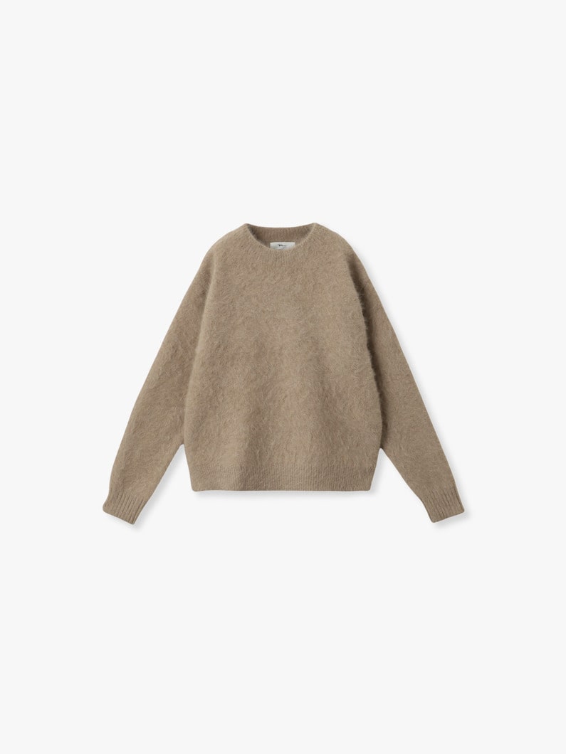 フォックスカシミア ブラッシュド ニット プルオーバー 詳細画像 beige