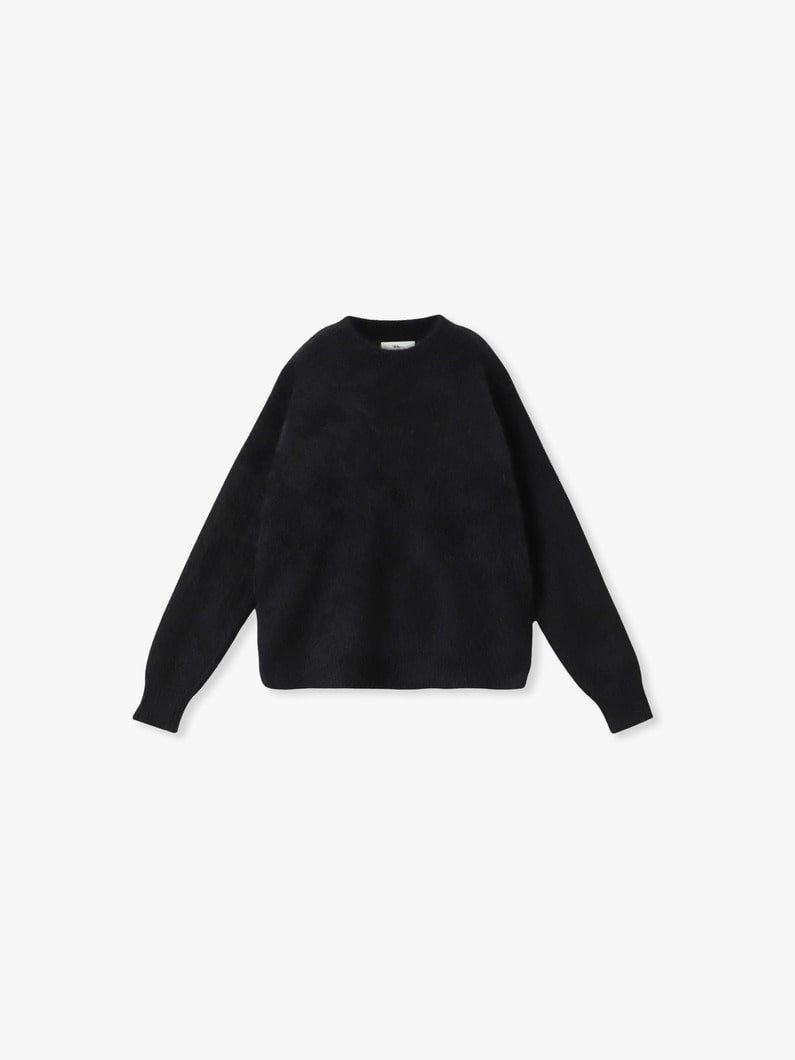 フォックスカシミア ブラッシュド ニット プルオーバー 詳細画像 black