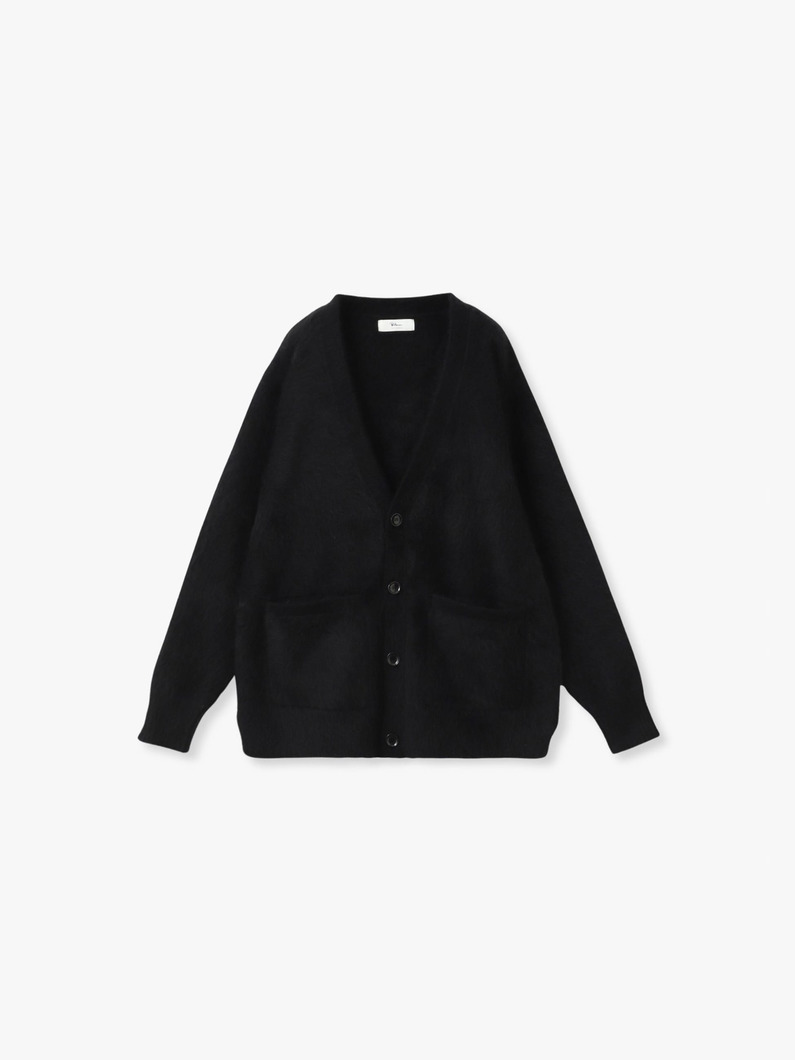 フォックスカシミア ブラッシュド ニット カーディガン 詳細画像 black 5