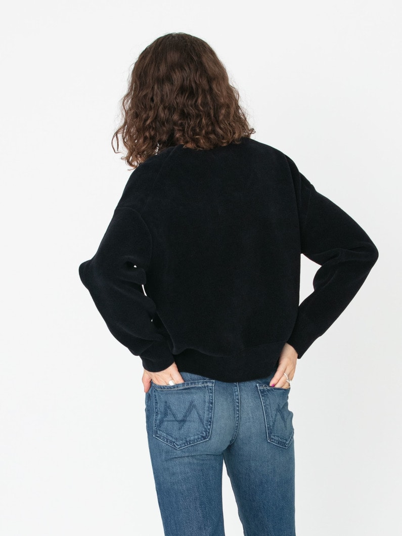 フリース Vネック ニットプルオーバー 詳細画像 navy 2