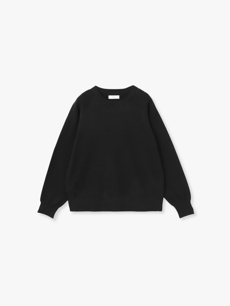 エアーコットン スムース ニット プルオーバー 詳細画像 black 3