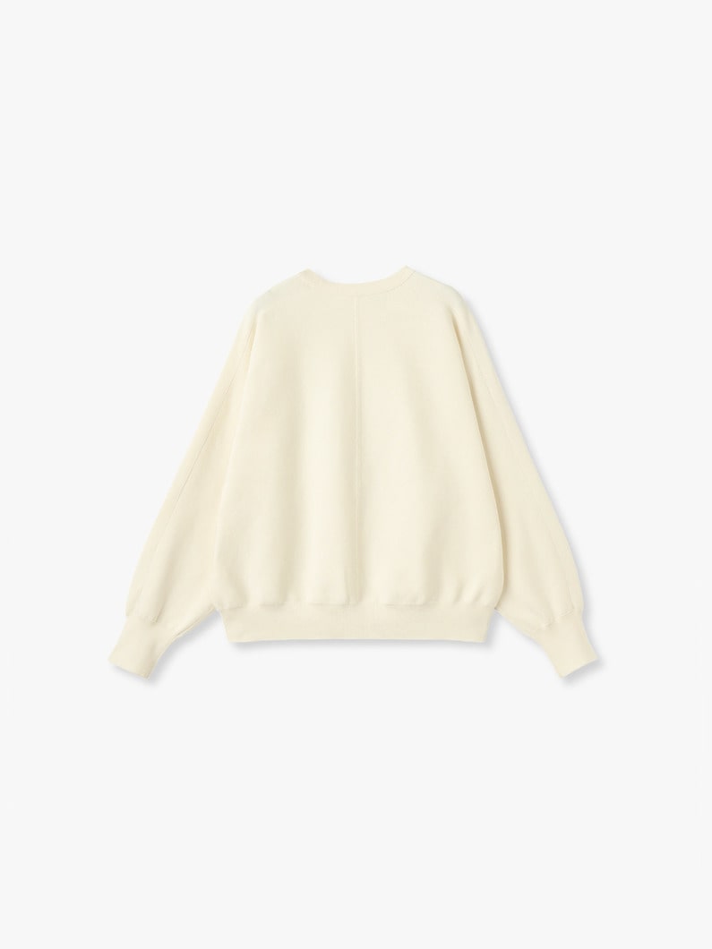 シルクコットン ロングスリーブ ニット トップ 詳細画像 blue 1