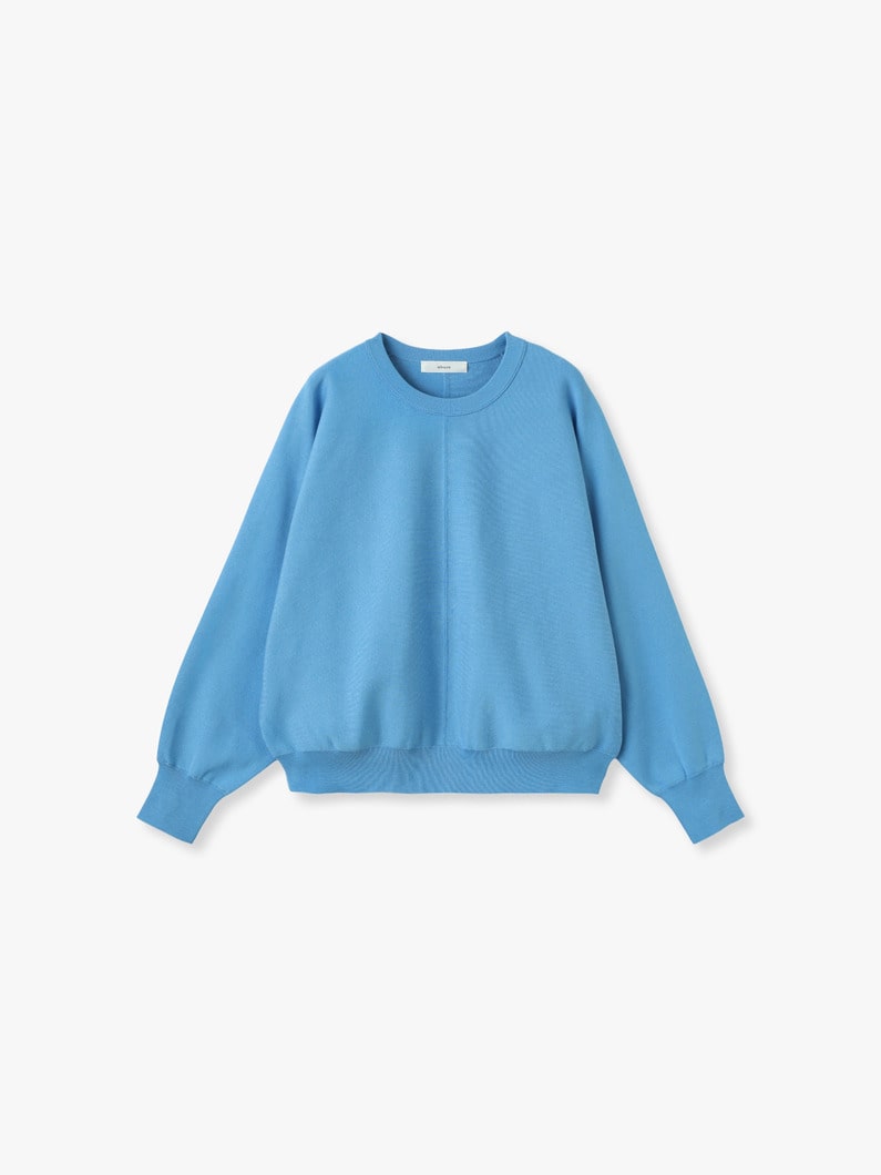 シルクコットン ロングスリーブ ニット トップ 詳細画像 blue 1