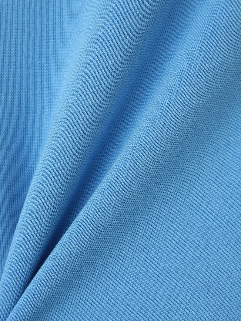 シルクコットン ハーフスリーブ ニット トップ 詳細画像 blue 3