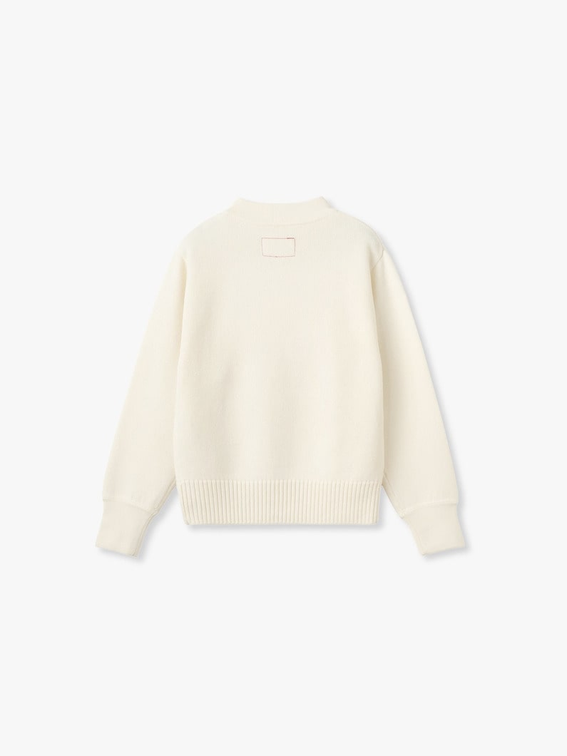 ウール ニット プルオーバー（ホワイト/ネイビー） 詳細画像 white 1