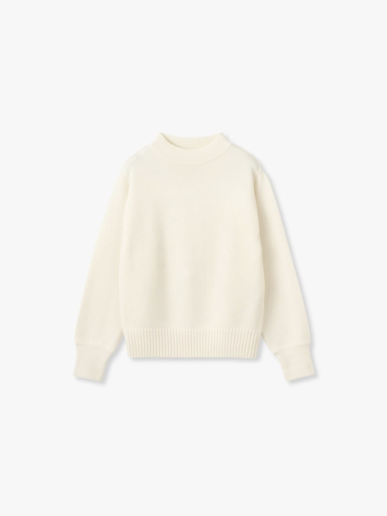 ウール ニット プルオーバー（ホワイト/ネイビー） 詳細画像 white 3