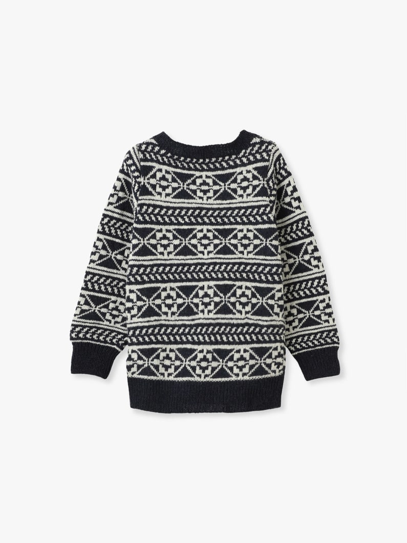 ワイドネック ノルディック ニットプルオーバー 詳細画像 navy 1