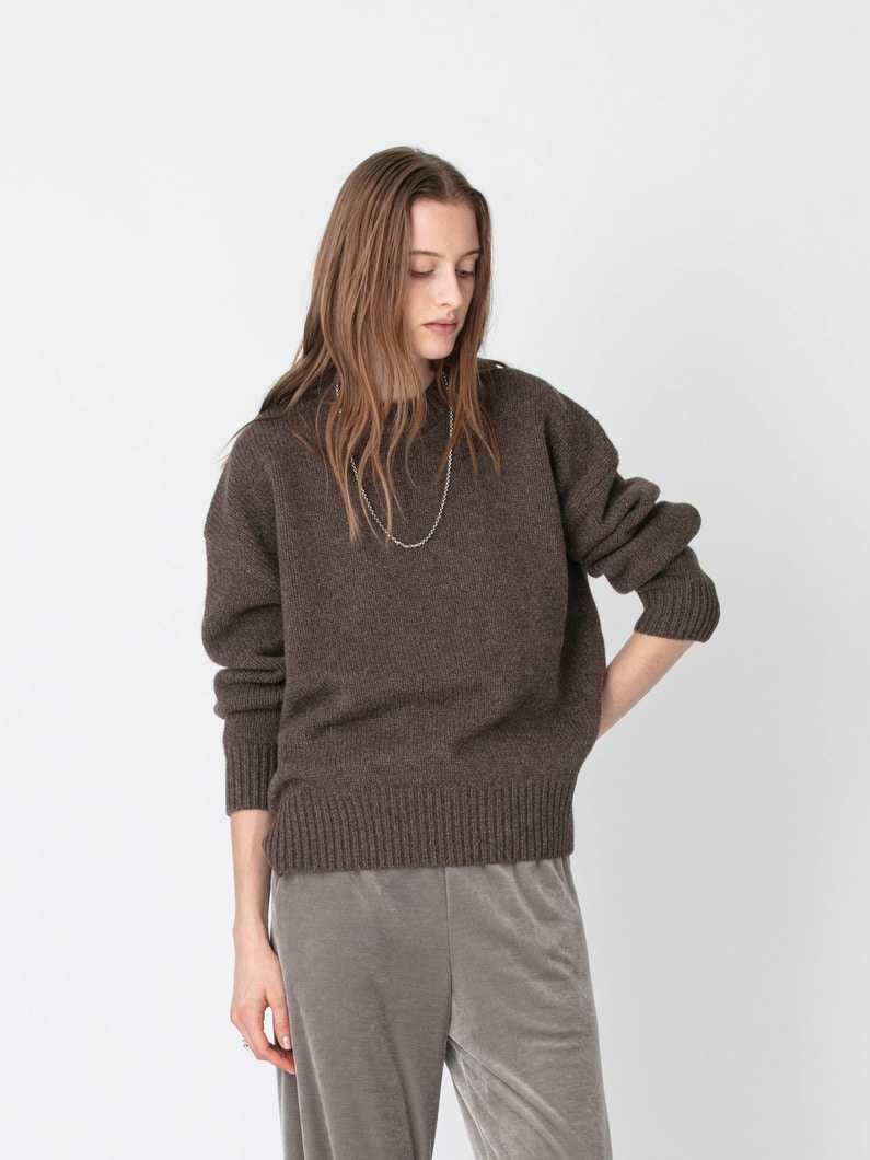 モウド ウール ニット プルオーバー 詳細画像 light brown 2