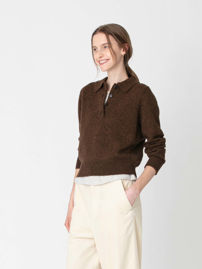 エストーレ ポロニット トップ 詳細画像 brown 2