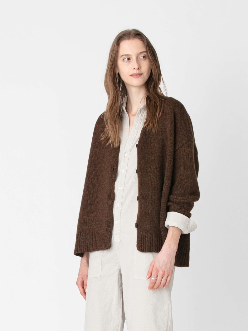 イングリッド ウール ニット カーディガン 詳細画像 brown 2