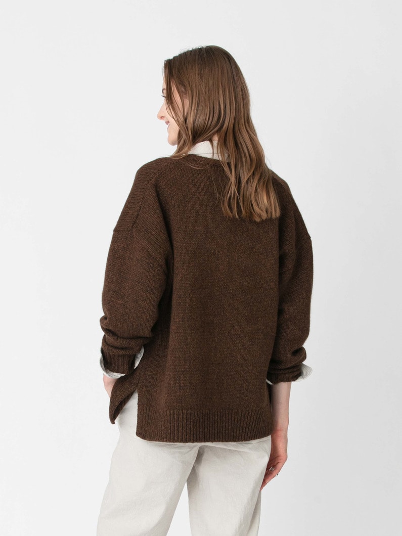 イングリッド ウール ニット カーディガン 詳細画像 brown 3