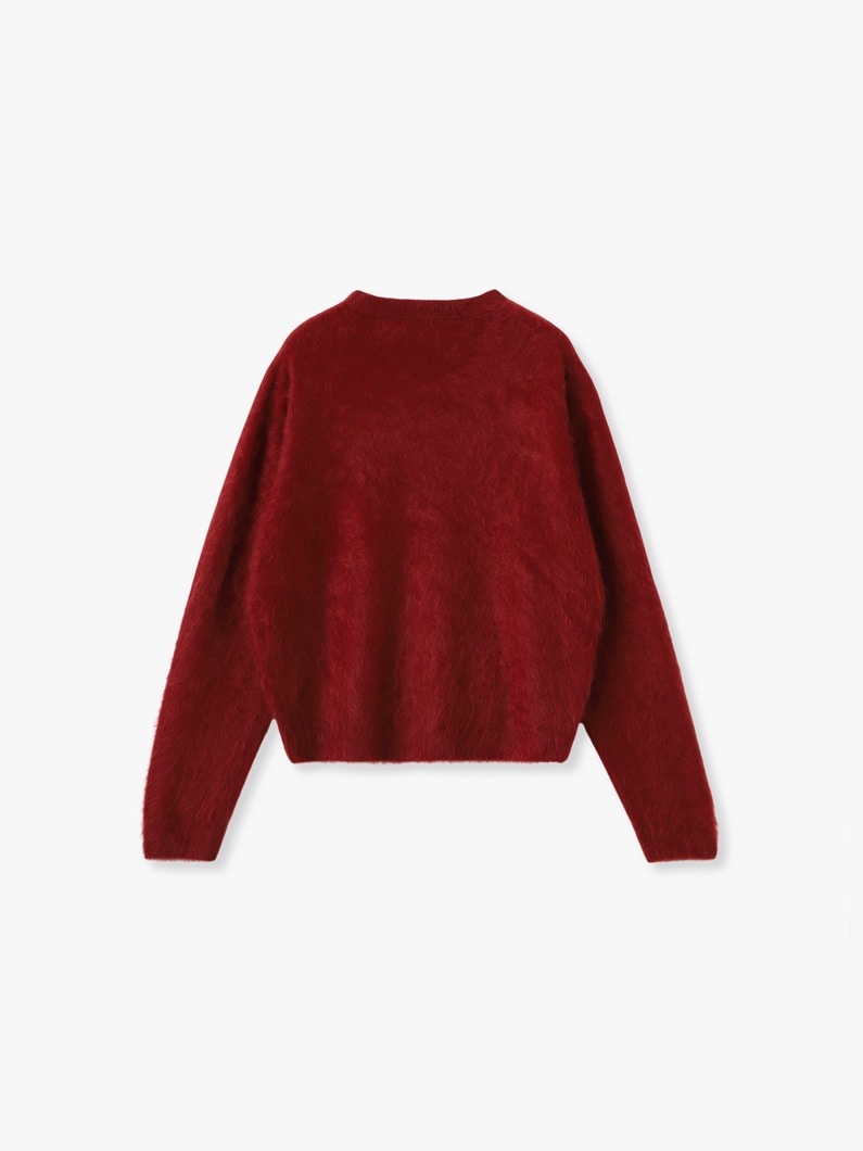 ロイヤル カシミアファー クルーネック ニットトップ 詳細画像 red 1