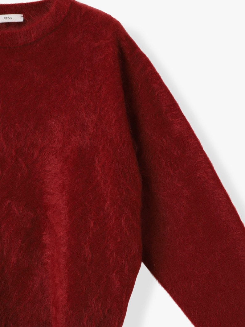 ロイヤル カシミアファー クルーネック ニットトップ 詳細画像 red 2