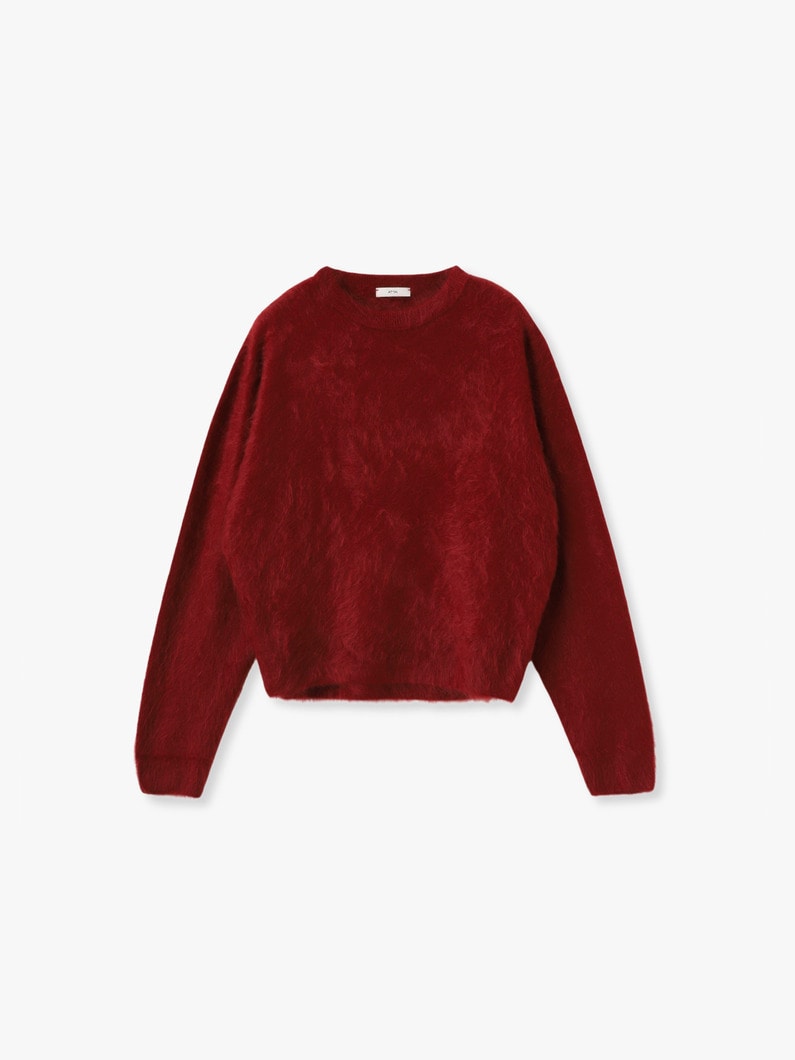 ロイヤル カシミアファー クルーネック ニットトップ 詳細画像 red 1