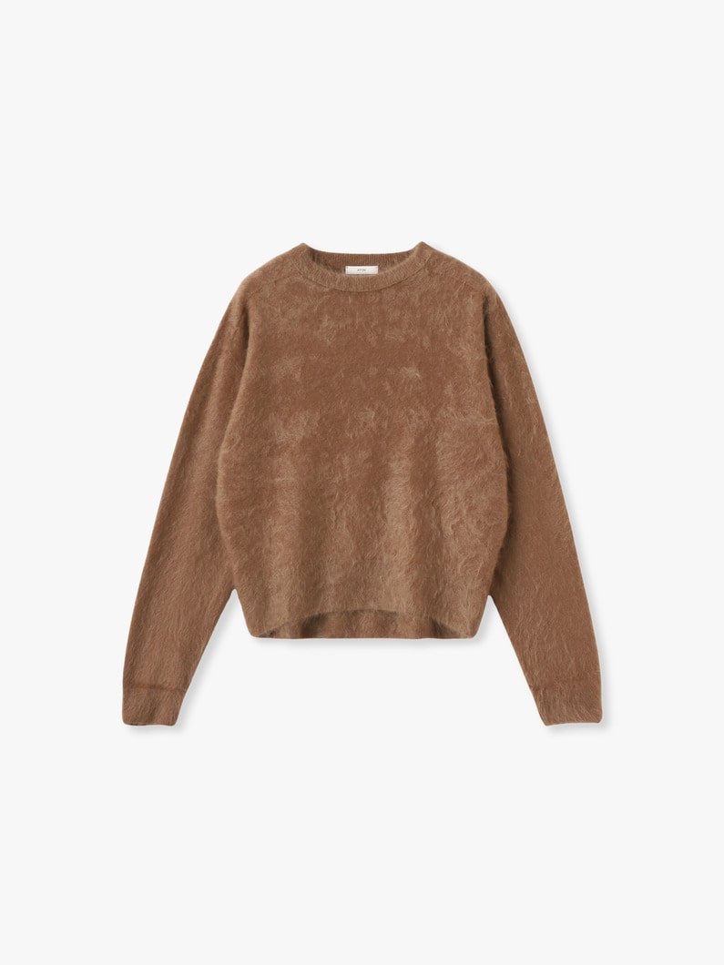 ロイヤル カシミアファー クルーネック ニットトップ 詳細画像 camel