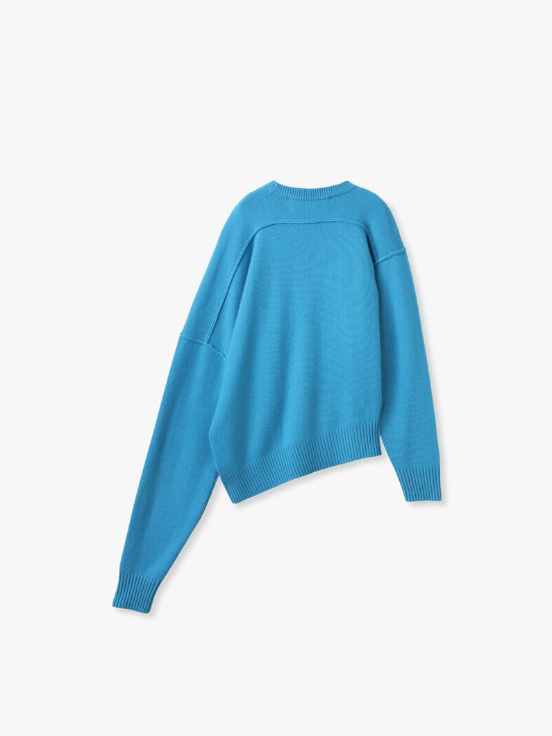 カシミア アシンメトリー ニット プルオーバー 詳細画像 gray 1