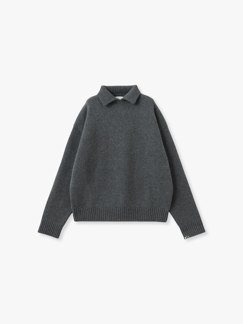 ジャン カシミア ポロ ニットトップ 詳細画像 gray 1