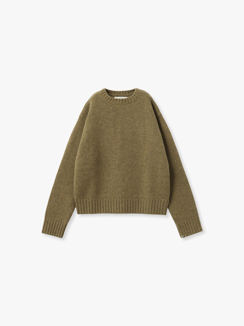 オールディー カシミア ニット プルオーバー 詳細画像 khaki