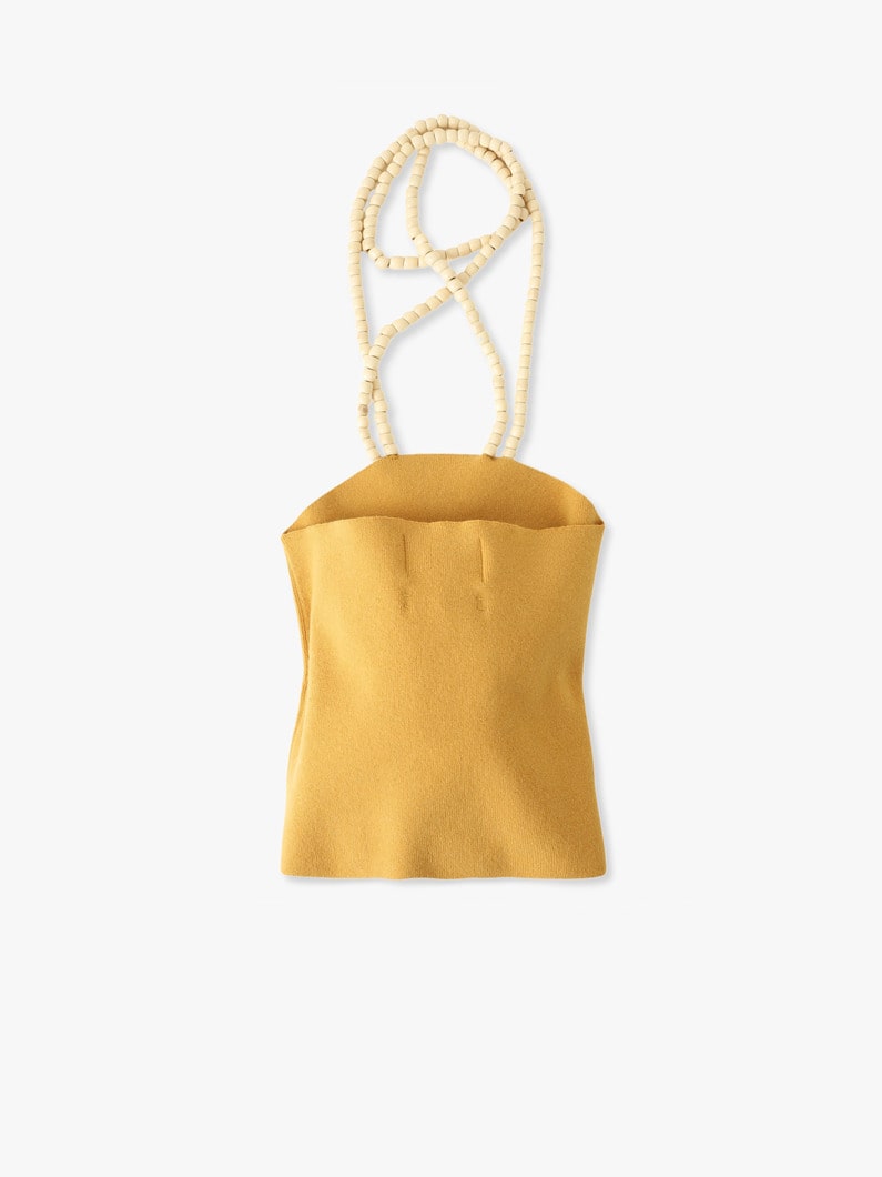 キャンディ ホルターネック ニット トップ 詳細画像 yellow 1