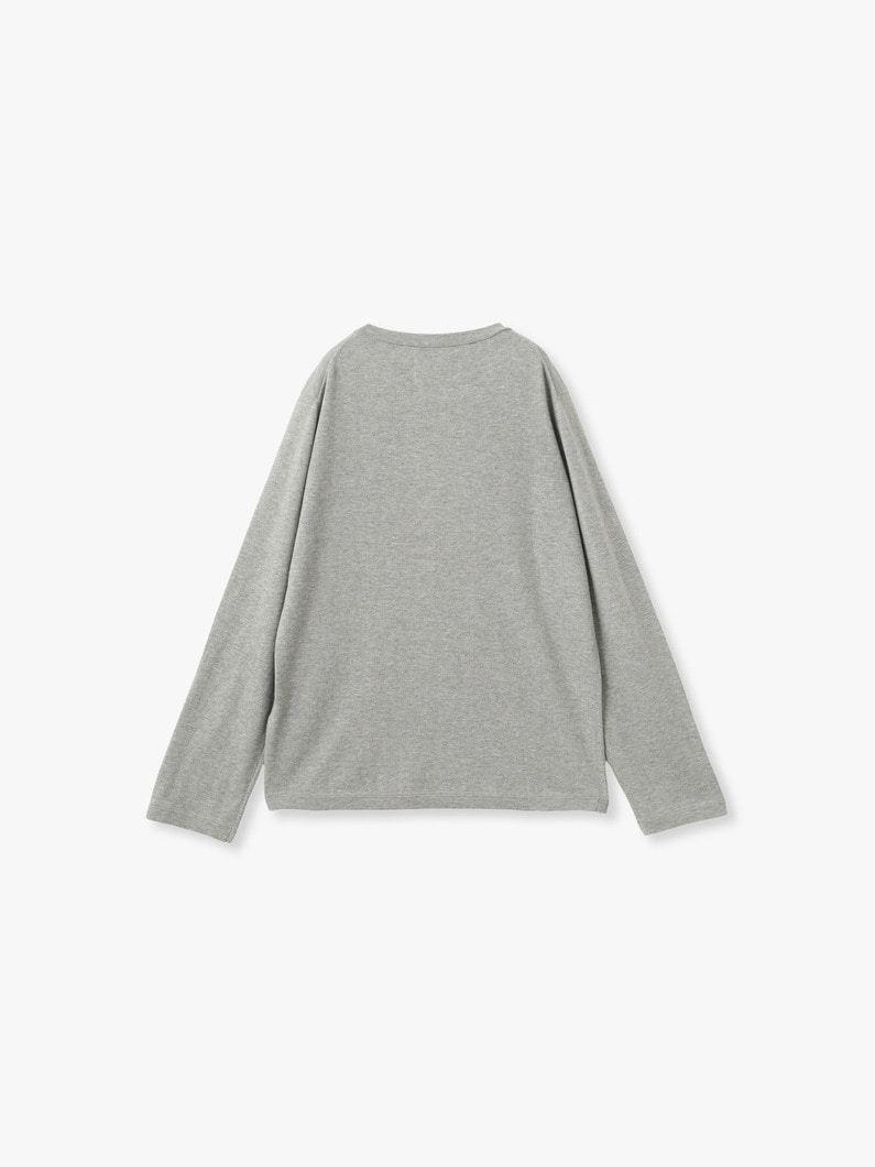 ジョーンズ コットンカシミア ロングスリーブ ティー（ライトグレー/グレー） 詳細画像 gray 1
