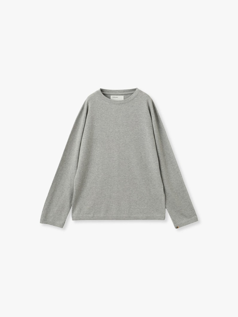ジョーンズ コットンカシミア ロングスリーブ ティー（ライトグレー/グレー） 詳細画像 light gray 4