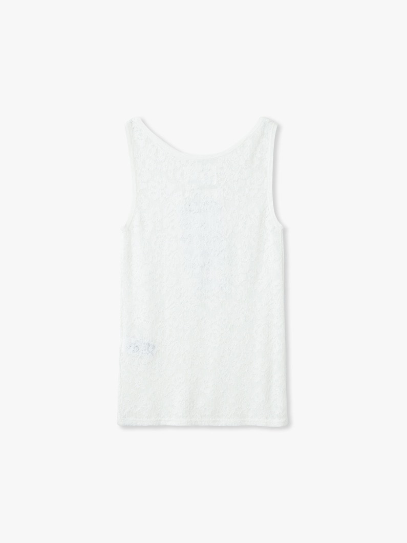 ボクサー レース スリーブレス トップ 詳細画像 white 1