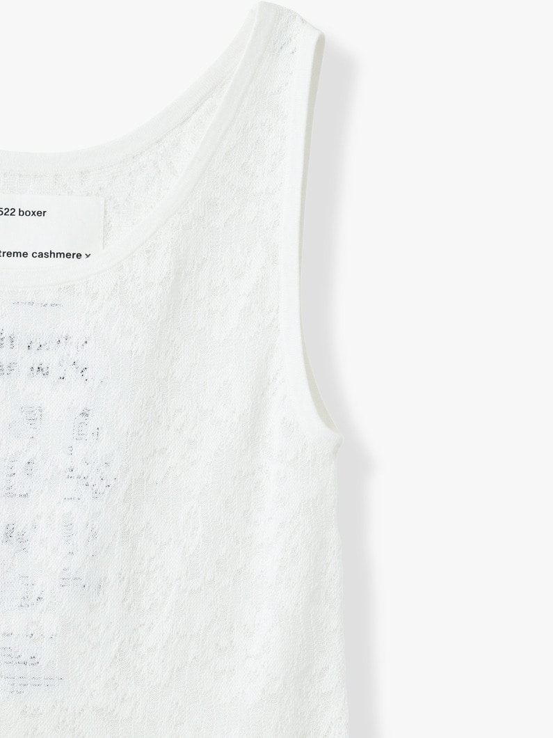 ボクサー レース スリーブレス トップ 詳細画像 white 2